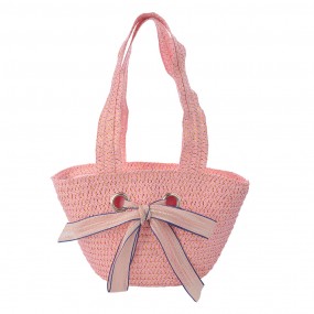 2JZBG0247 Girls' Shoulder Bag 22x15 cm Pink Paper straw Children's Handbag