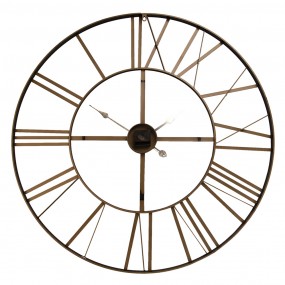 25KL0140L Wall Clock Ø 90 cm Black Metal Round Hanging Clock
