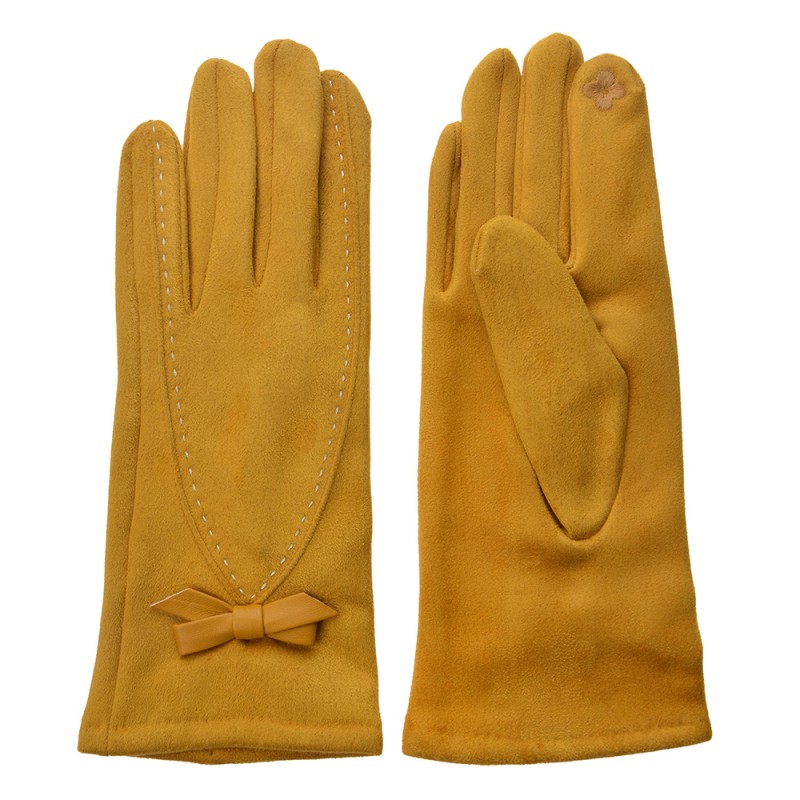 JZGL0031 Winterhandschuhe 8x24 cm Gelb Polyester Damen Handschuhe