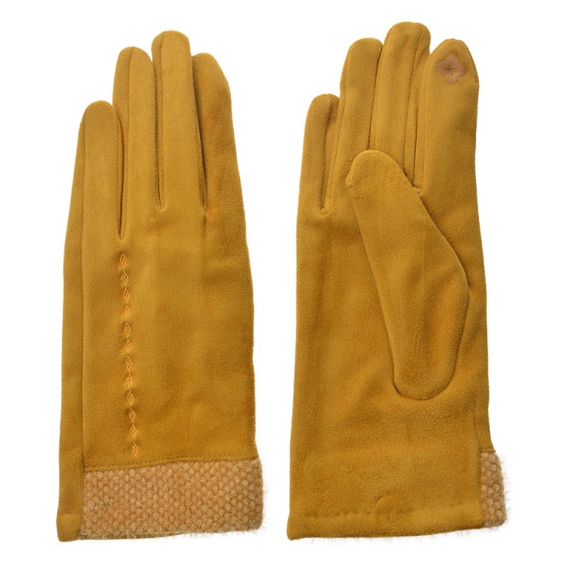 JZGL0035Y Winterhandschuhe 8x24 cm Gelb Polyester Damen Handschuhe