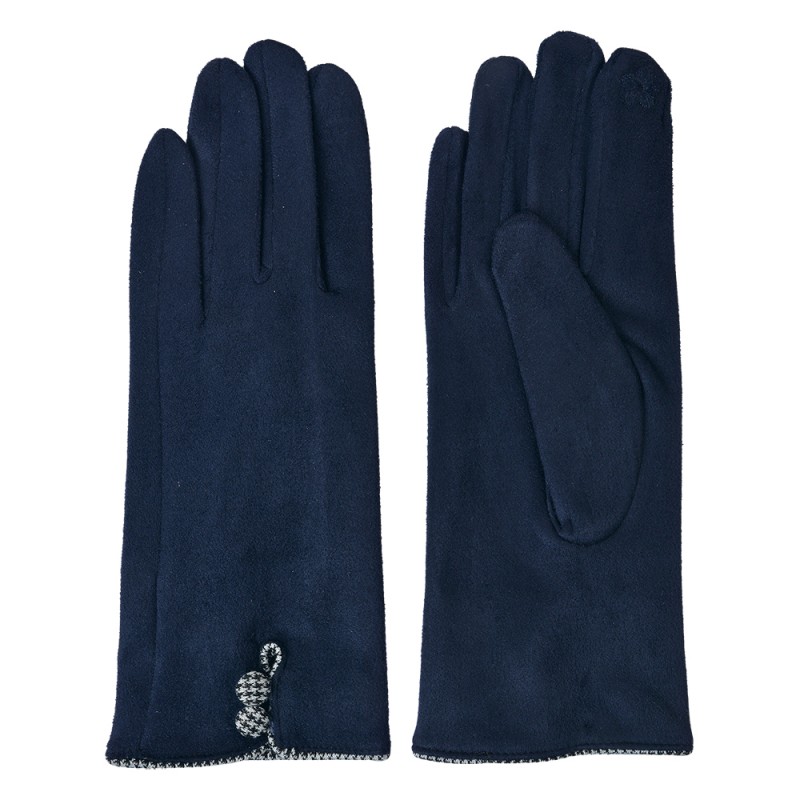 JZGL0036BL Gants d'hiver 8x24 cm Bleu 100% Polyester Gants pour femmes