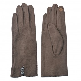 2JZGL0036CH Winterhandschuhe 8x24 cm Braun 100% Polyester Damen Handschuhe
