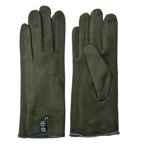2JZGL0036GR Winterhandschuhe 8x24 cm Grün 100% Polyester Damen Handschuhe