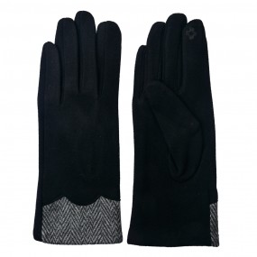 2JZGL0037 Winterhandschuhe 8x24 cm Schwarz 100% Polyester Damen Handschuhe