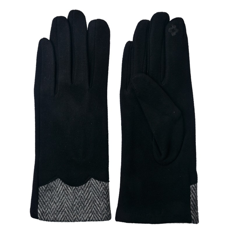 JZGL0037 Gants d'hiver 8x24 cm Noir 100% Polyester Gants pour femmes