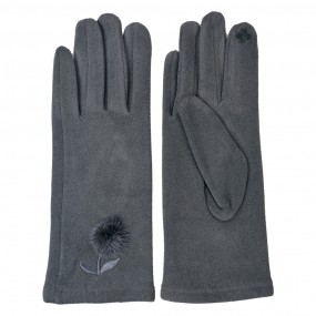 2JZGL0038 Winterhandschuhe 8x24 cm Grau Polyester Damen Handschuhe