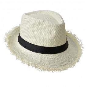 2JZHA0039BE Women's Hat Ø58 cm Beige Paper straw Round Sun Hat