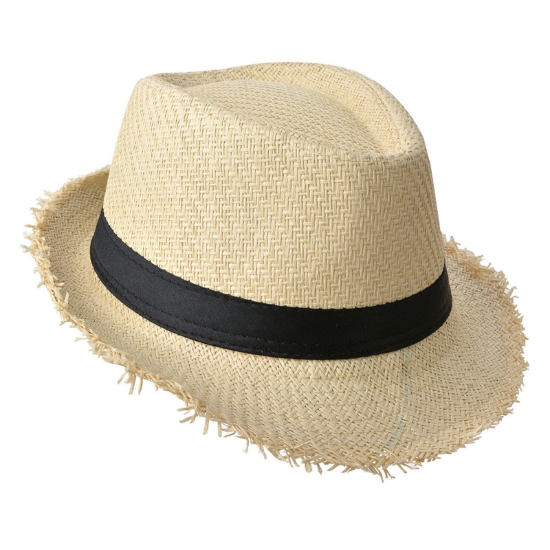 JZHA0039KH Women's Hat Ø 58 cm Beige Paper straw Round Sun Hat