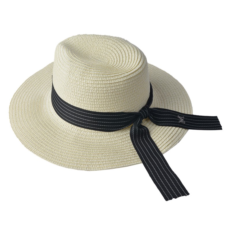 JZHA0053N Cappello da donna Maat: 58 cm Beige Paglia di carta Cappello da sole