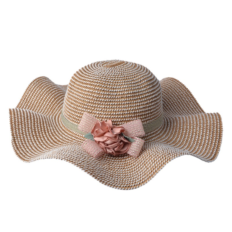 JZHA0054KH Cappello da donna Maat: 58 cm Beige Paglia di carta Rotondo Cappello da sole