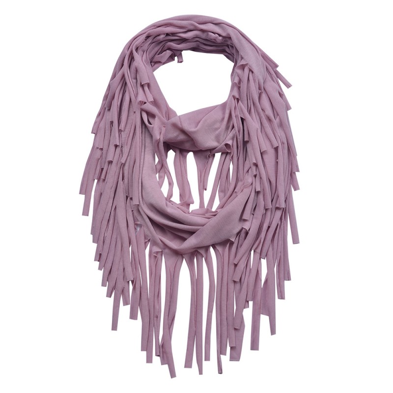 JZSC0391P Solid Colour Scarf 40x150 cm Pink Polyester Shawl Women