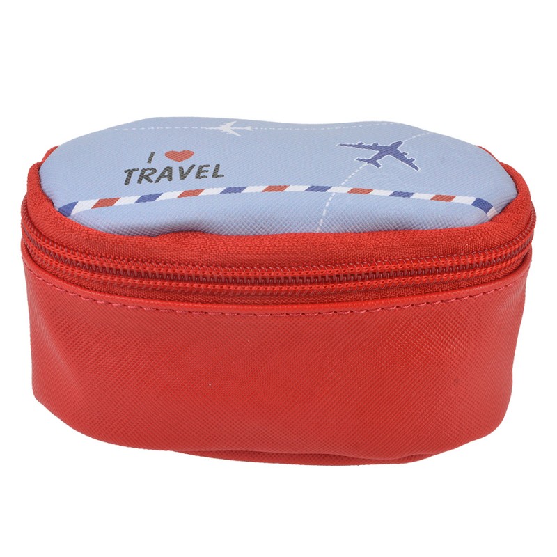 JZTB0007 Ladies' Toiletry Bag 12x8x6 cm Red Polyester Oval