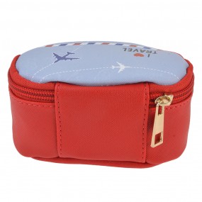 2JZTB0007 Ladies' Toiletry Bag 12x8x6 cm Red Polyester Oval