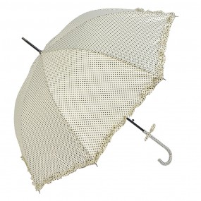 2JZUM0030N Paraplu Volwassenen  Ø 90 cm Beige Polyester Stippen Regenscherm