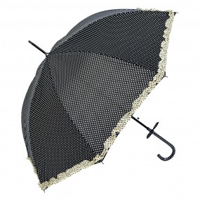 2JZUM0030Z Erwachsenen-Regenschirm Ø 90 cm Schwarz Polyester Punkte Regenschirm