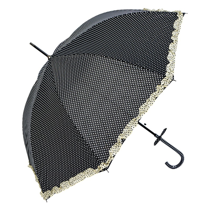 JZUM0030Z Erwachsenen-Regenschirm Ø 90 cm Schwarz Polyester Punkte Regenschirm
