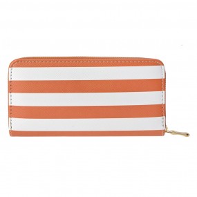 2JZWA0072O Wallet 19x10 cm Orange Artificial Leather Striped Rectangle