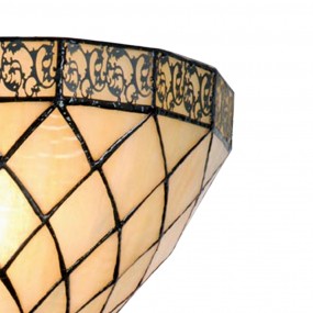 25LL-1138 Wandlamp Tiffany  30x15x20 cm Beige Bruin Metaal Glas Muurlamp
