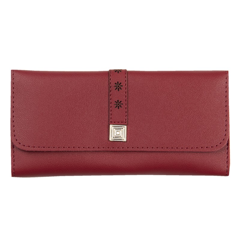 JZWA0115R Brieftasche 19x9 cm Rot Kunstleder Rechteck