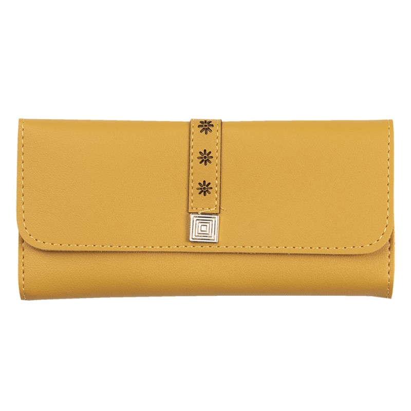 JZWA0115Y Wallet 19x9 cm Yellow Artificial Leather Rectangle