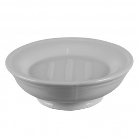 264935 Soap Dish Ø 14x5 cm White Ceramic Round Soap Holder