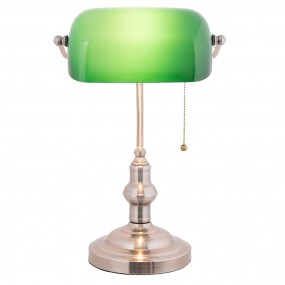 25LL-5100 Lampe de bureau Lampe de banquier 27x17x41 cm  Vert Métal Verre Lampe de table