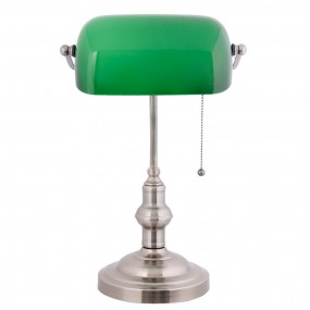 25LL-5100 Lampada da scrivania Lampada da banchiere 27x17x41 cm  Verde Metallo Vetro Lampada da tavolo