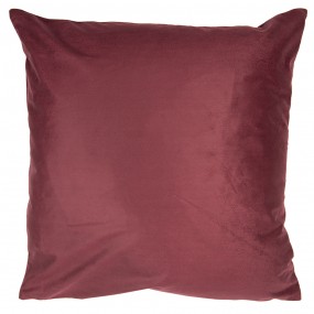 2KT021.210 Cushion Cover 45x45 cm Red Polyester Flowers Square Pillow Cover