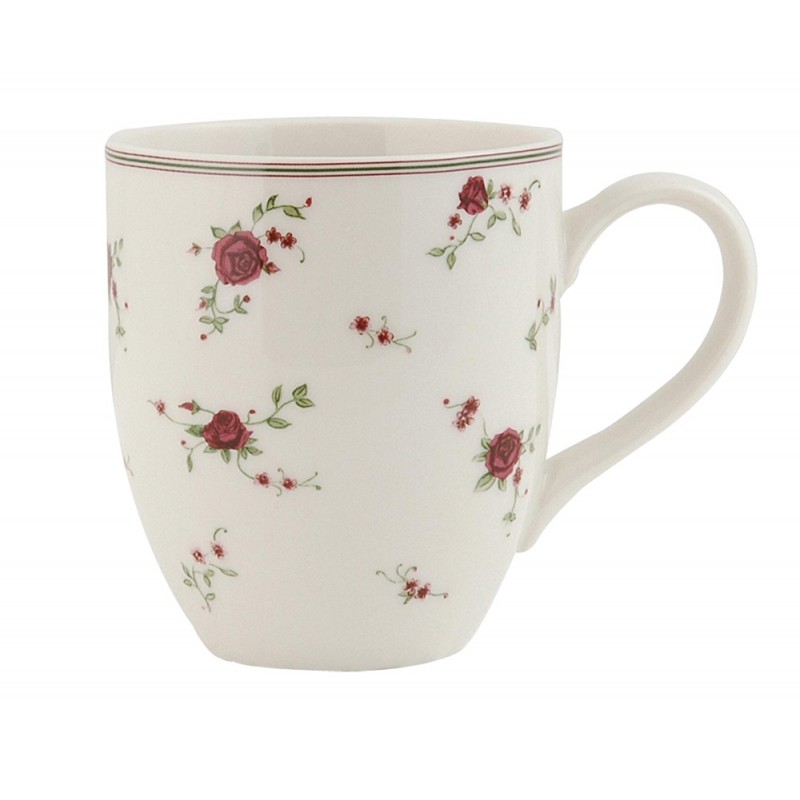 LPRMU Mug 200 ml Beige Céramique Fleurs Rond Tasse à thé