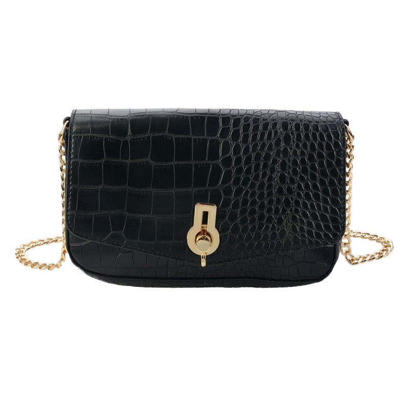 MLBAG0345 Women's Handbag 22x5x12 cm Black Plastic Rectangle Bag