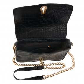 2MLBAG0345 Women's Handbag 22x5x12 cm Black Plastic Rectangle Bag