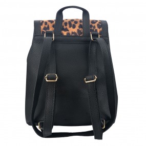 2MLBAG0351 Backpack 25x28 cm Brown Plastic Leopard Rectangle Rucksack