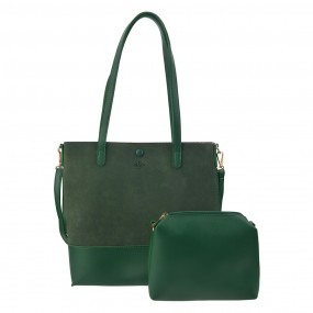 2MLBAG0353GR Women's Handbag 28x30 cm Green Plastic Rectangle Bag