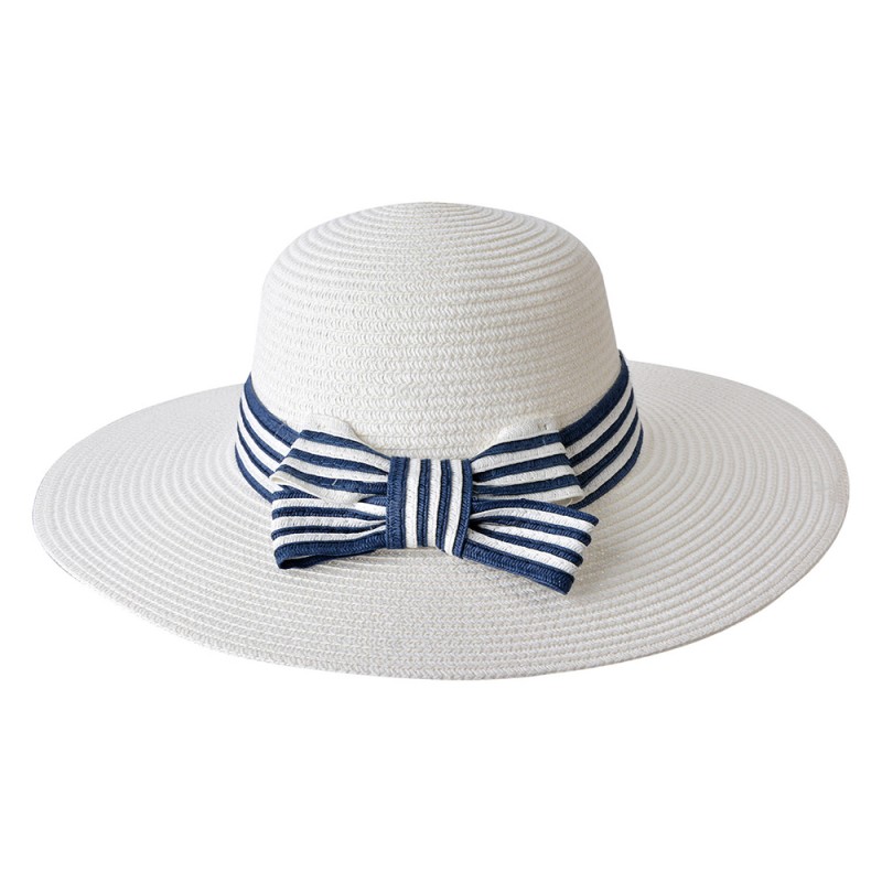 MLHAT0092W Women's Hat Maat: 57 cm White Paper straw Round Sun Hat