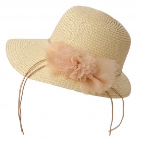 2MLHAT0095 Women's Hat Maat: 58 cm Beige Paper straw Round Sun Hat