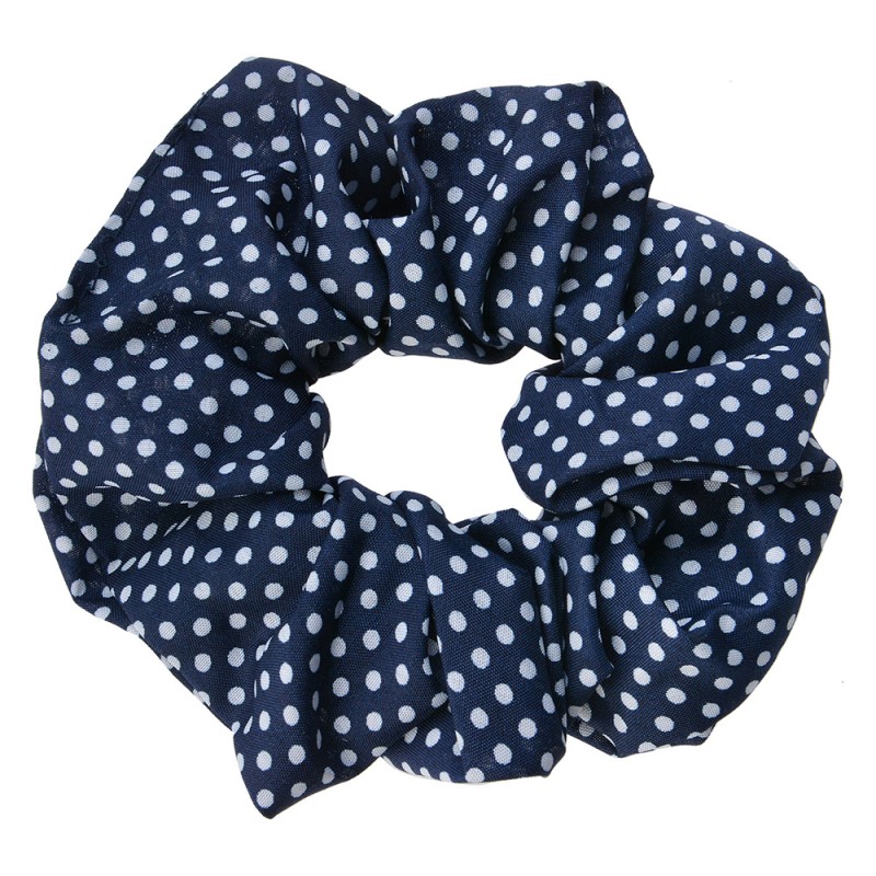 MLHCD0158BL Scrunchie Hair Elastic Blue Synthetic Round