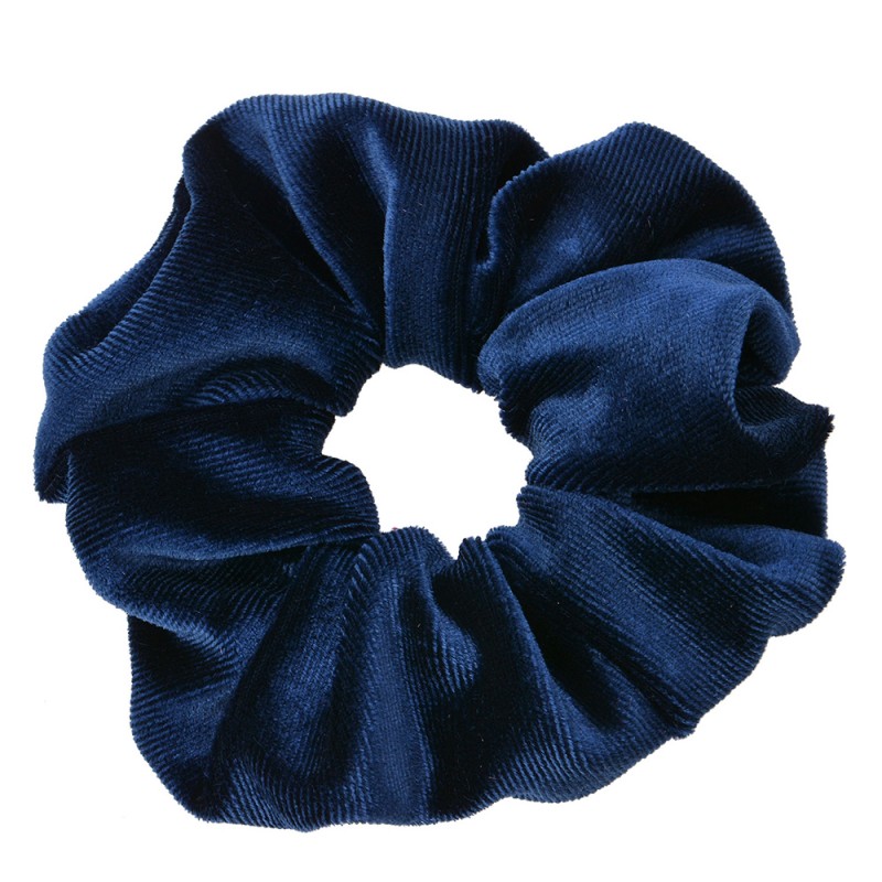 MLHCD0159BL Scrunchie Hair Elastic Blue Synthetic Round