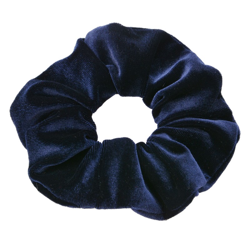 MLHCD0160BL Scrunchie Hair Elastic Blue Synthetic Round