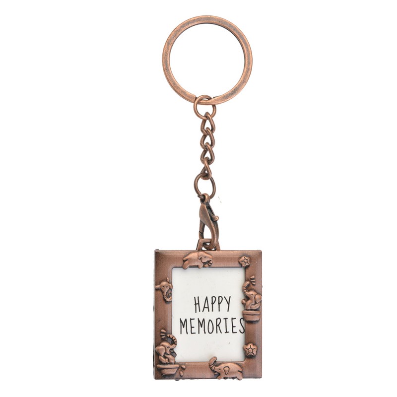 MLKCF0001KO Keychain with Photo Copper colored Metal Animals Square Acrylic Keychain