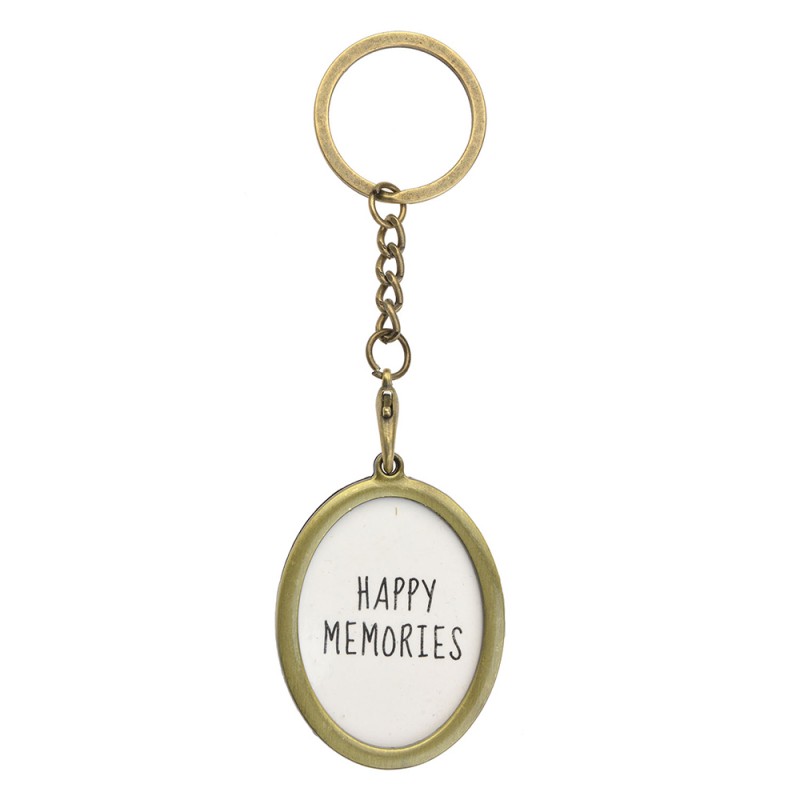 MLKCF0005GO Schlüsselanhänger mit Foto Goldfarbig Metall Oval Schlüsselanhänger aus Plexiglas
