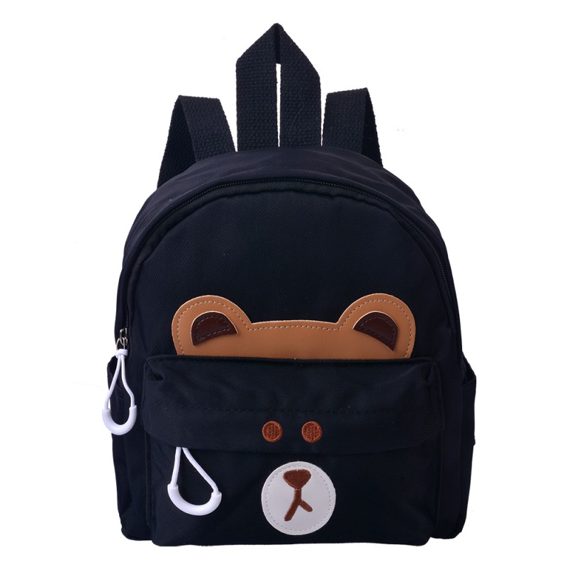 MLLLBAG0022Z Backpack 21x9x23 cm Black Polyester Bear Rucksack