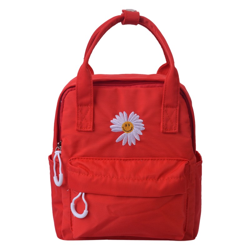 MLLLBAG0023R Backpack 21x9x23 cm Red Plastic Flower Rucksack