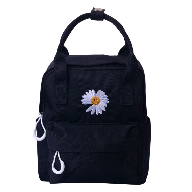 MLLLBAG0023Z Backpack 21x9x23 cm Black Plastic Flower Rucksack