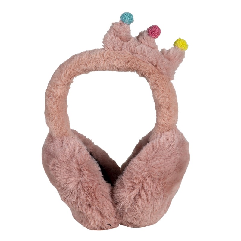MLLLEW0010P Kids' Ear Warmers Pink Polyester Crown Girl's Ear Warmers