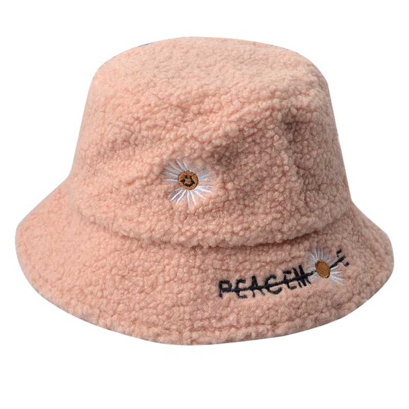 MLLLHA0018P Children's Hat Pink Synthetic Flower Fisherman's Hat