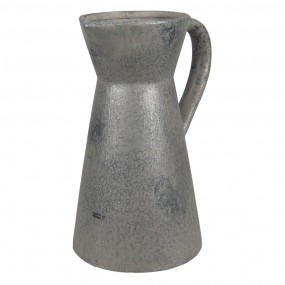 26CE1351 Vase 20x13x25 cm Grau Keramik Dekoration Vase