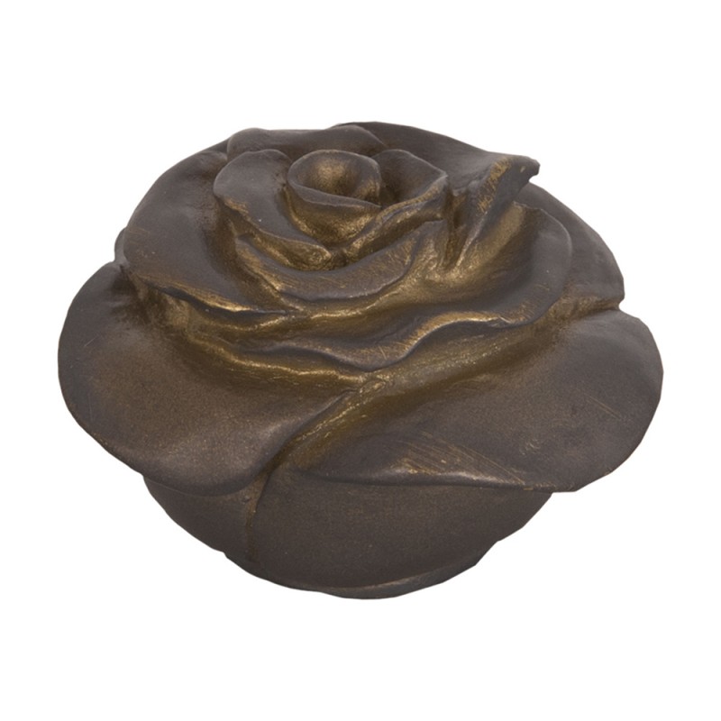 5LL-5739 Bouton pour abat-jour en forme de rose Ø 4 cm Marron Plastique Rose Rond
