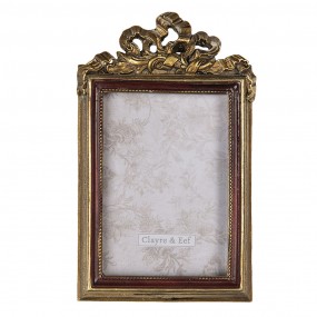 22F0684 Photo Frame 6x9 cm Gold colored Plastic Rectangle Picture Frame