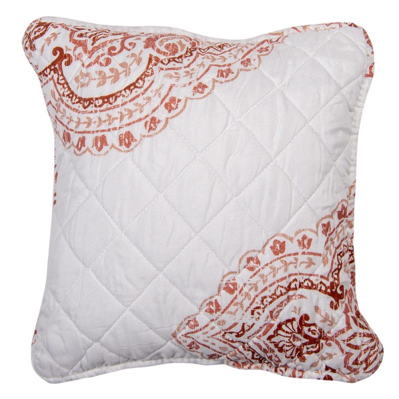 Q194.030 Housse de coussin 50x50 cm Blanc Coton Polyester Carré Housse de coussin décorative