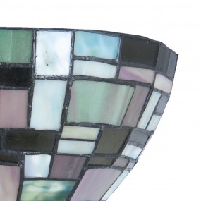 25LL-5844 Wandlamp Tiffany  30x16x18 cm  Bruin Beige Glas Driehoek Muurlamp